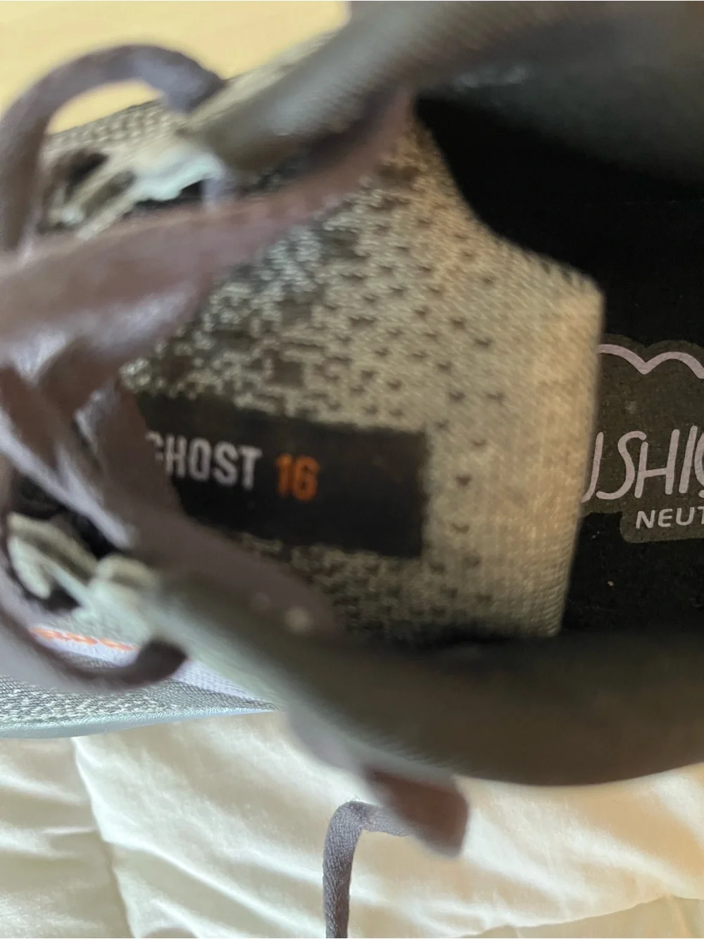 Brooks Gray Running Shoes with light gray Logo and Accents